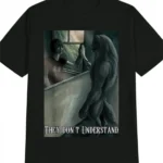 T-shirt funny men's fashion summer short sleeve pattern black T-shirt retro black humor men's gift